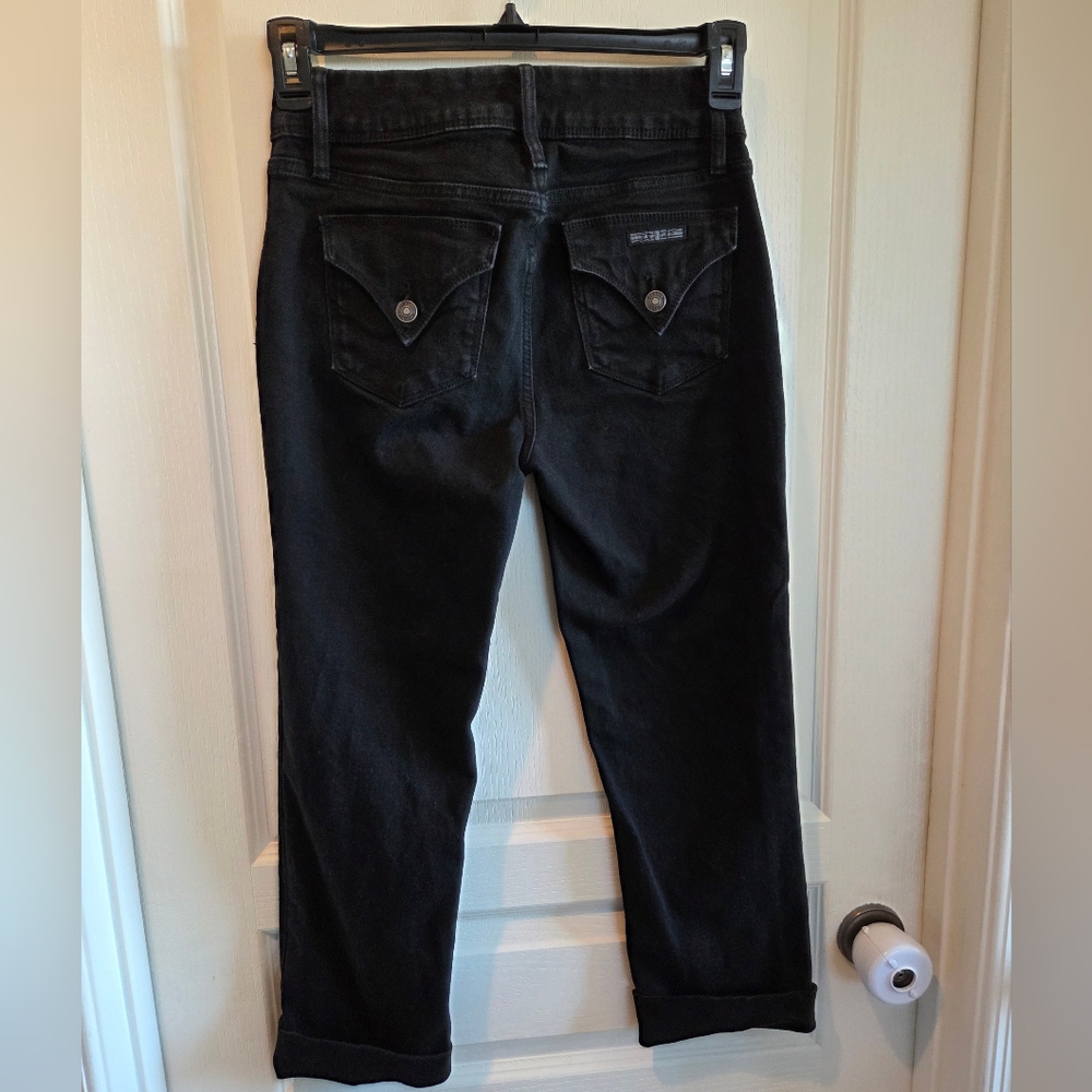 Hudson Jeans Straight Stretch Denim Jean Sz 4 Flap Pocket Slim Fit Mid-Rise Crop - Picture 7 of 8